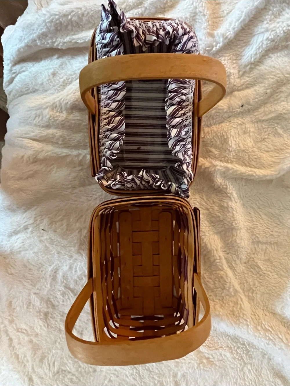Longaberger 1997 Sweetheart Sweet Treats Basket  set of 2